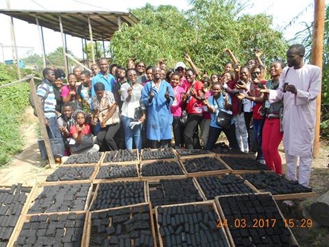 Contents apr&egrave;s la fabrication du charbon vert 